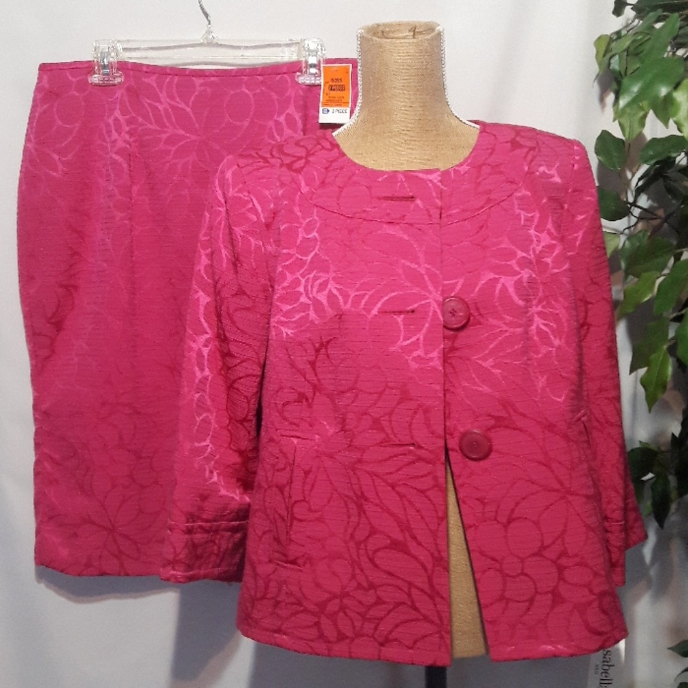 Pink Skirt sz14 suit Jacket  💥sz10 💥 knee Length